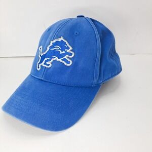 Detroit Lions Hat Cap NFL Football Blue Embroidered Adjustable Fan Apparel Game